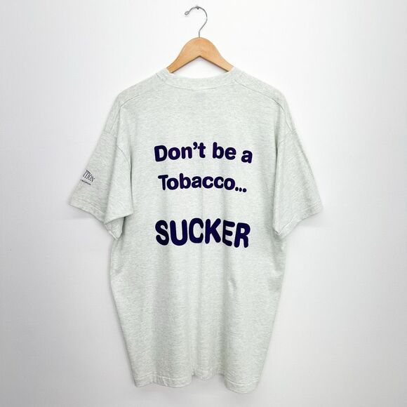 Fruit of the Loom Unisex Vintage Single Stitch “Don’t be a Tobacco Sucker” - Picture 2 of 16